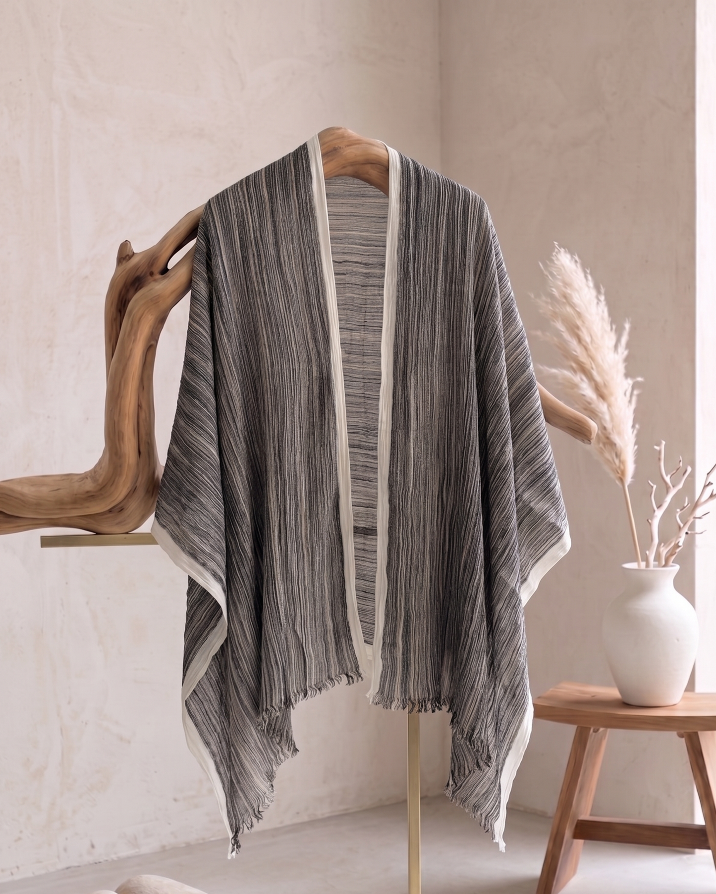 Marble White Stripes Hijab