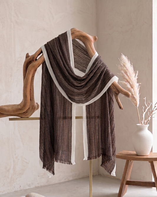 Marble White Stripes Hijab
