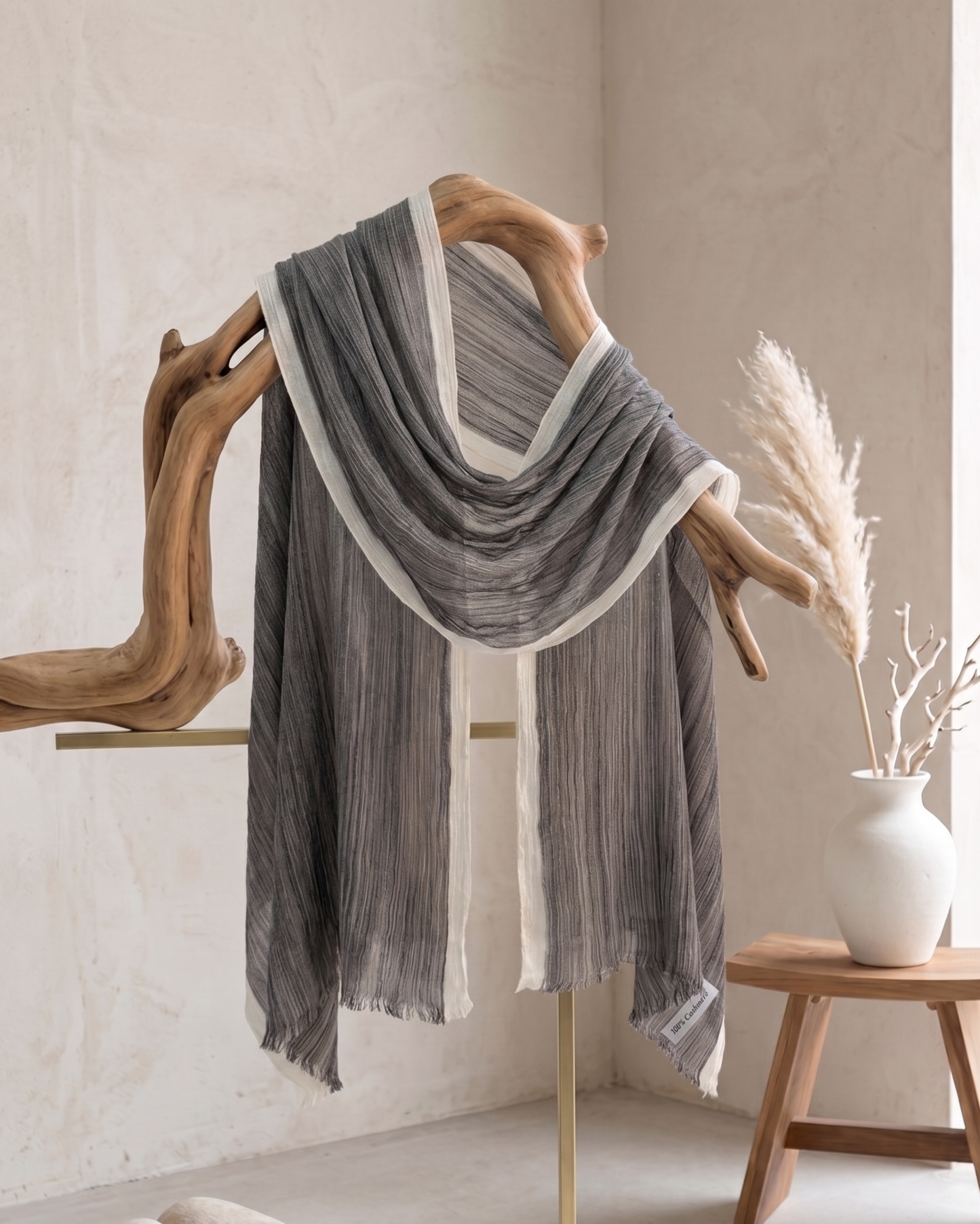 Marble White Stripes Hijab