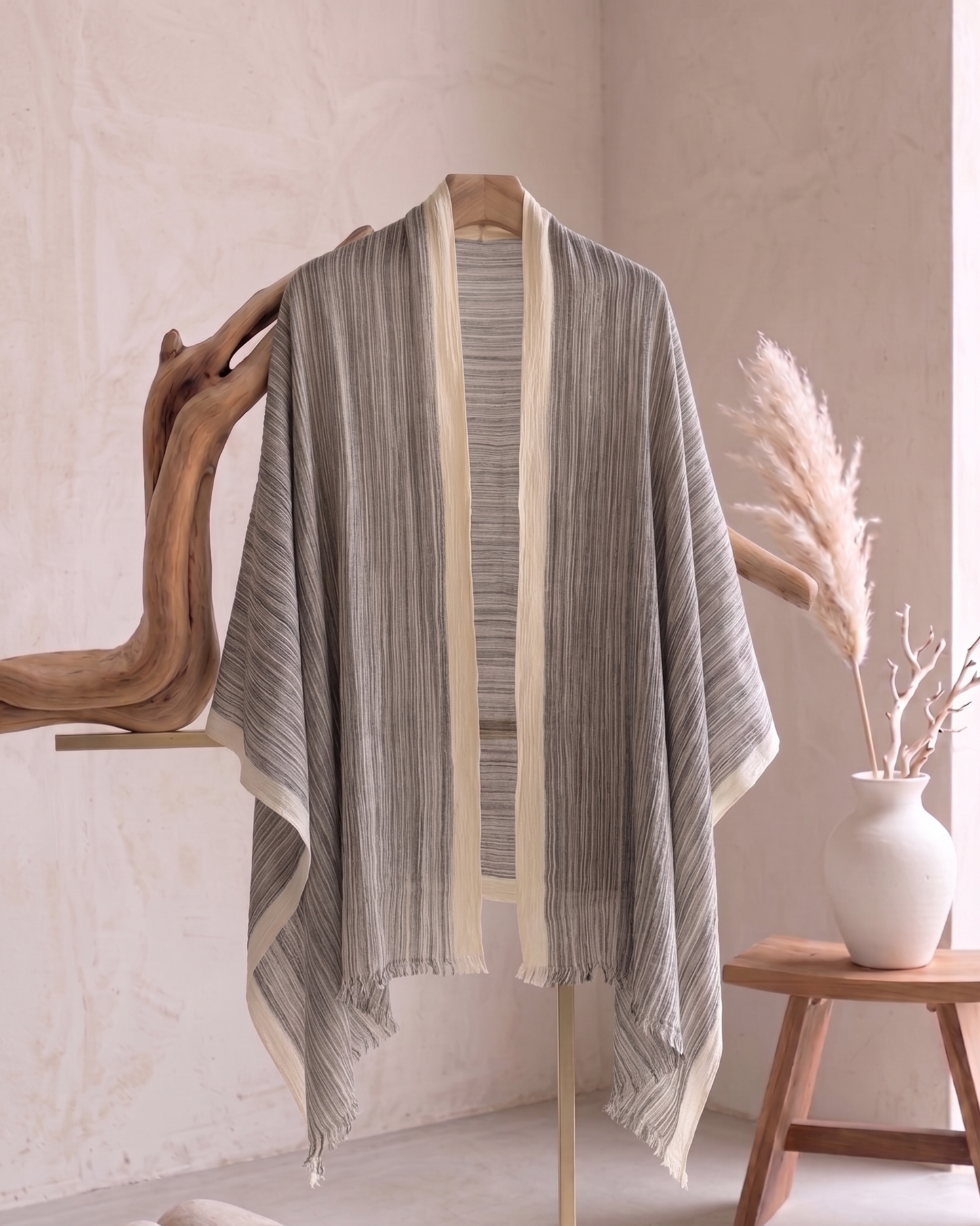 Marble White Stripes Hijab
