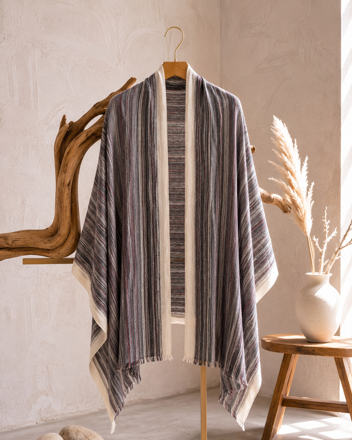 Marble White Stripes Hijab
