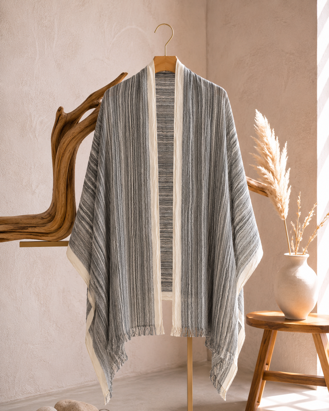 Marble White Stripes Hijab