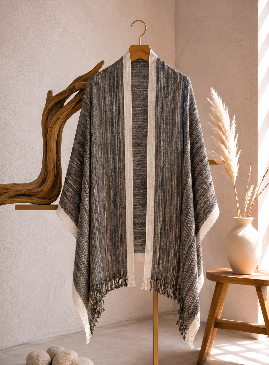Marble White Stripes Hijab