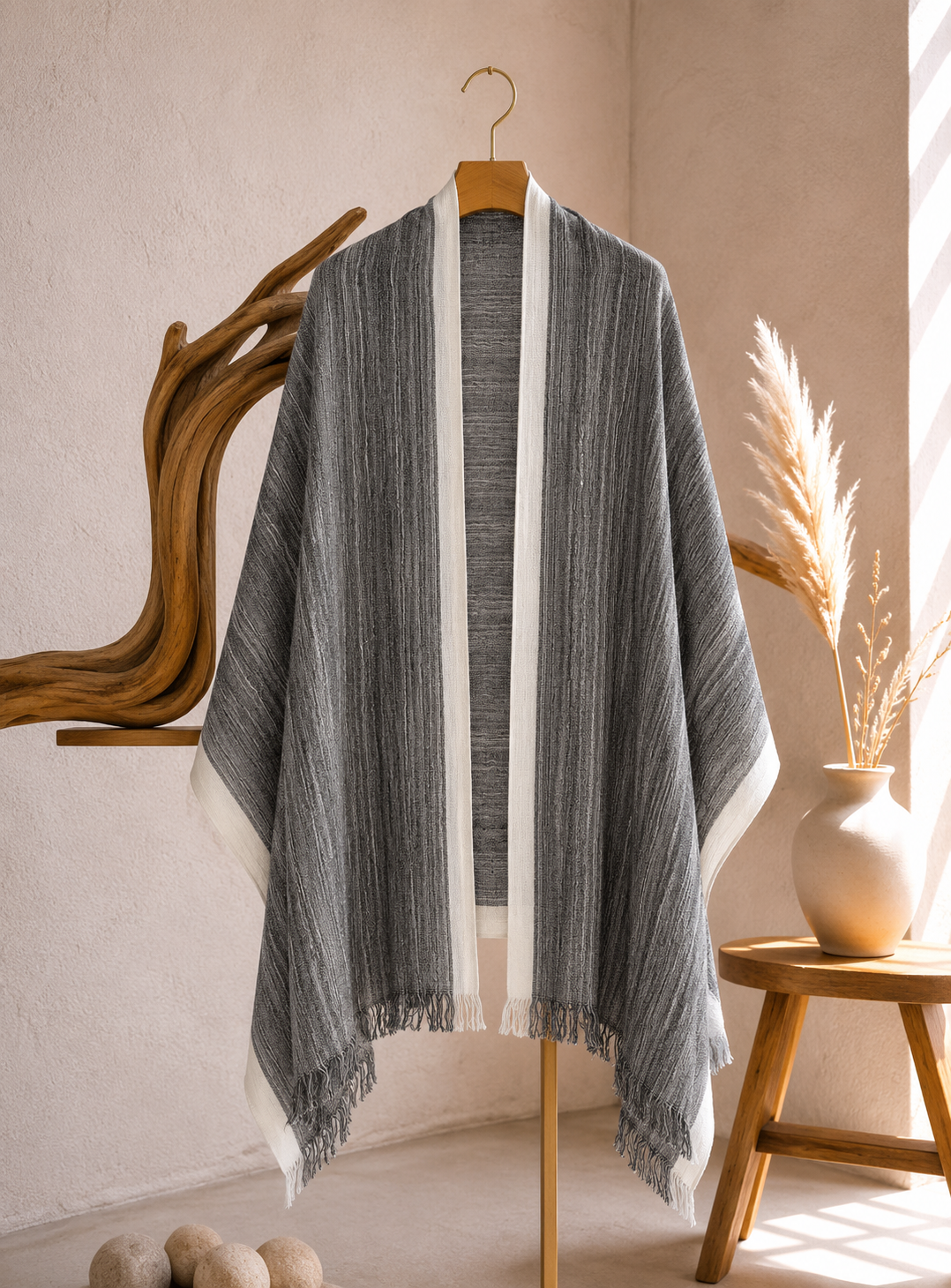 Marble White Stripes Hijab
