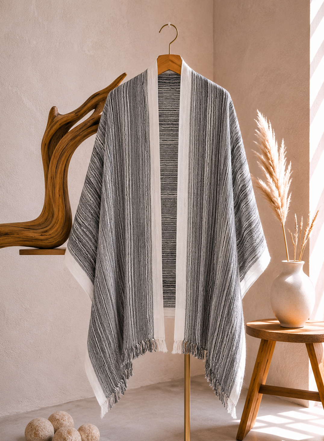 Marble White Stripes Hijab