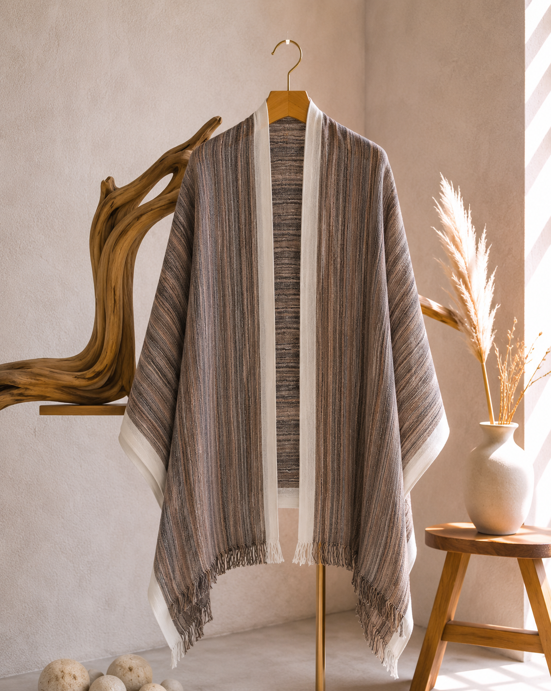 Marble White Stripes Hijab