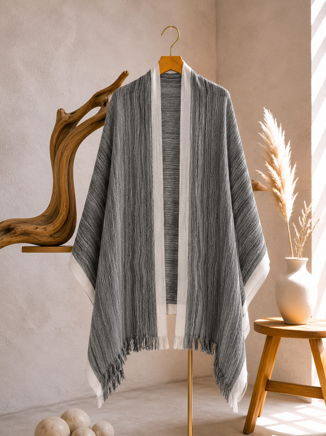 Marble White Stripes Hijab