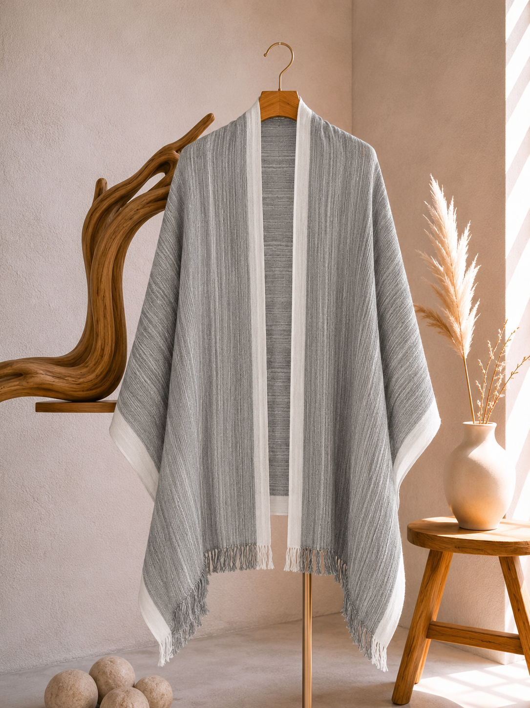 Marble White Stripes Hijab