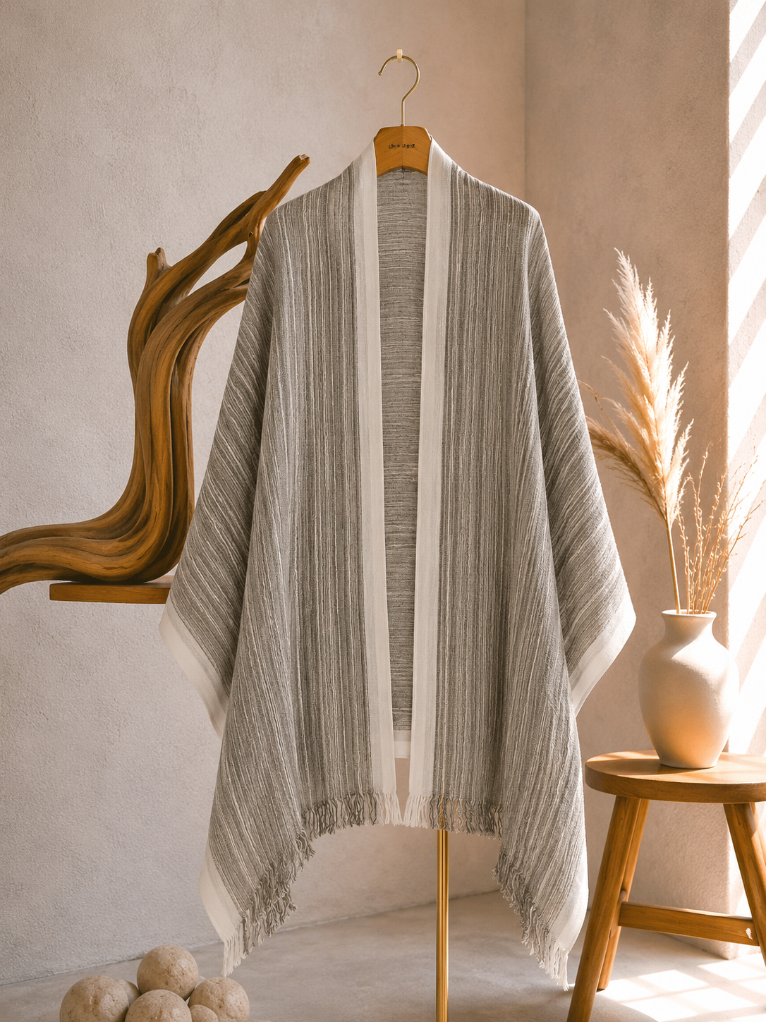 Marble White Stripes Hijab