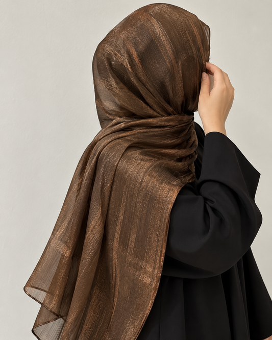 Organza Double Metalic Hijab