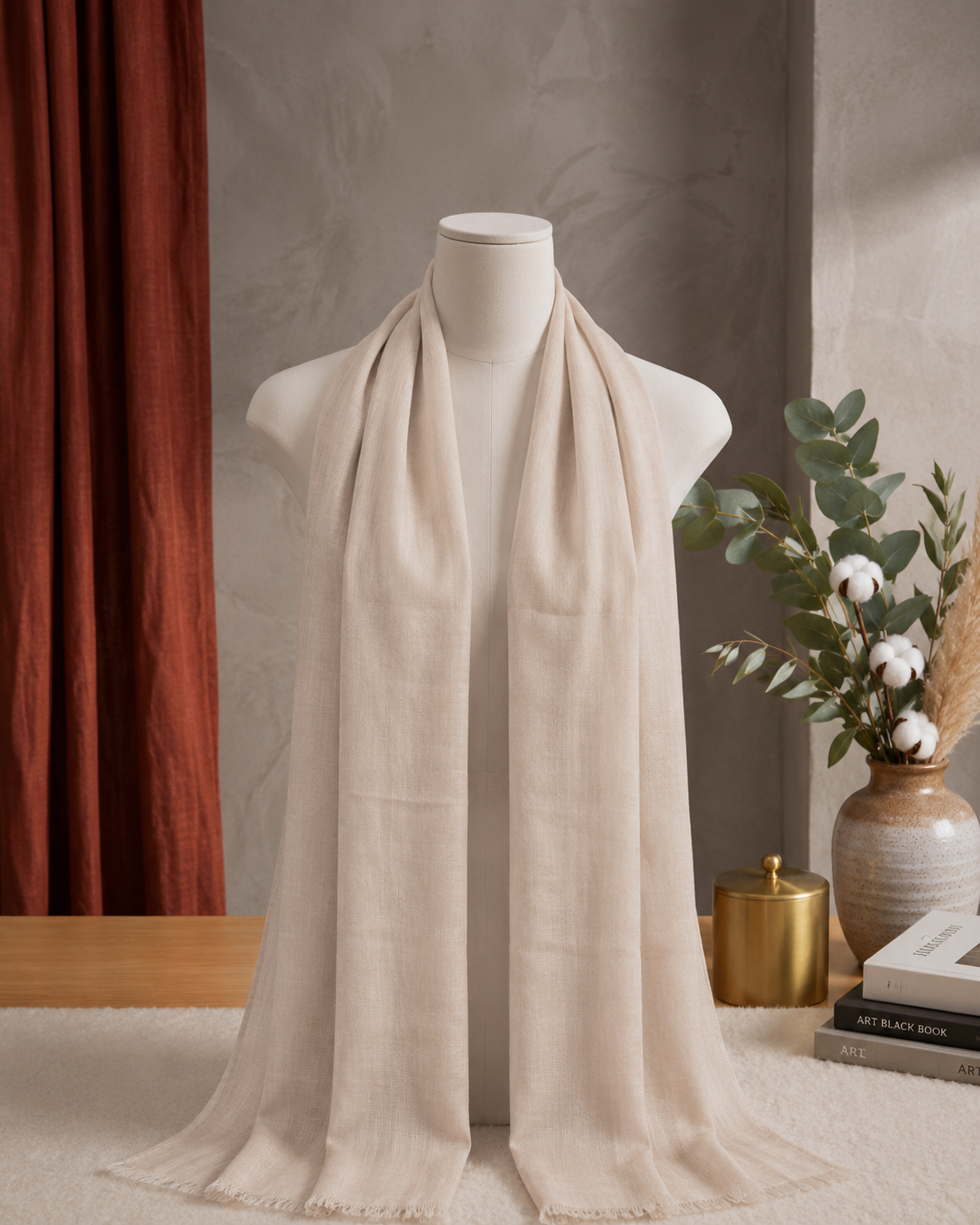 Linen Shaal Khafeef