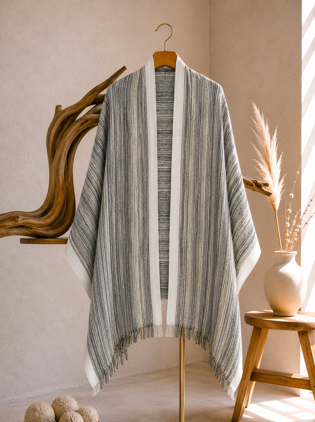 Marble White Stripes Hijab