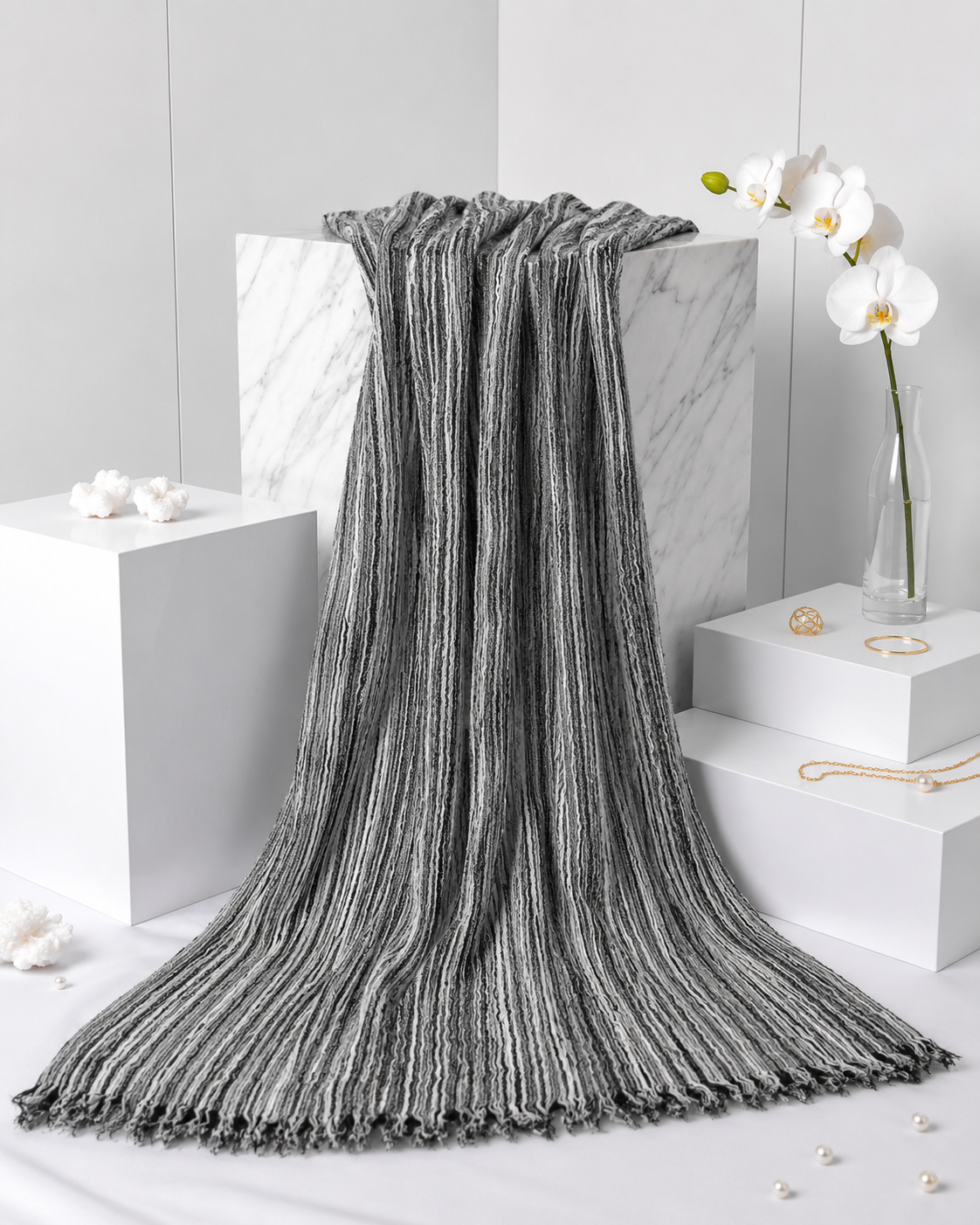 Marble Stripe Hijab