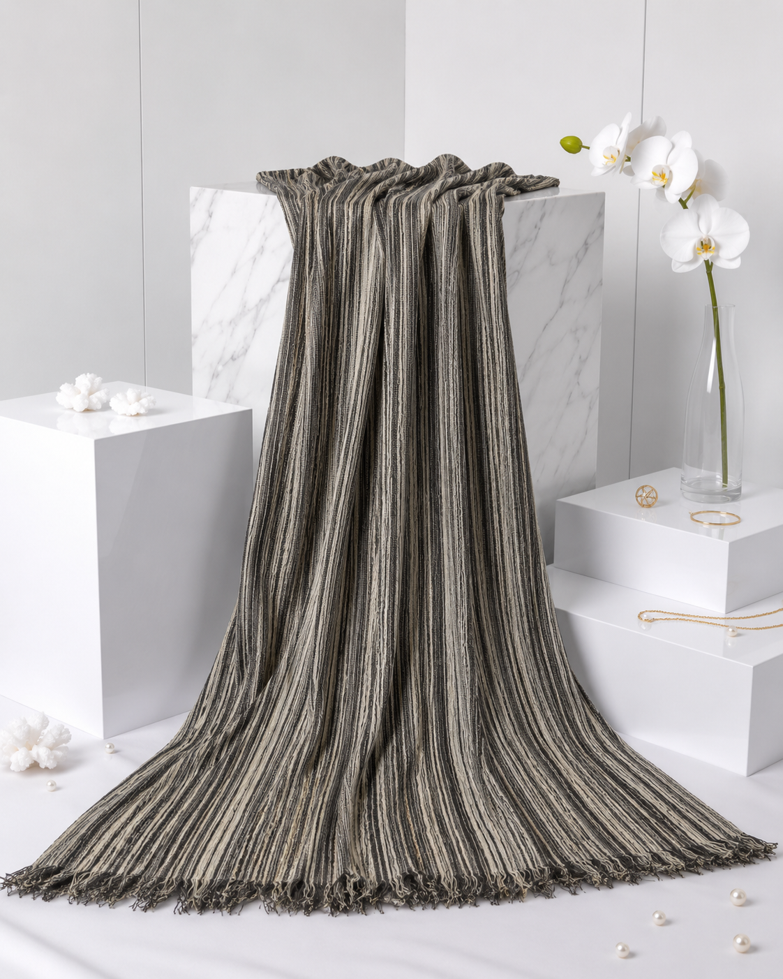 Marble Stripe Hijab
